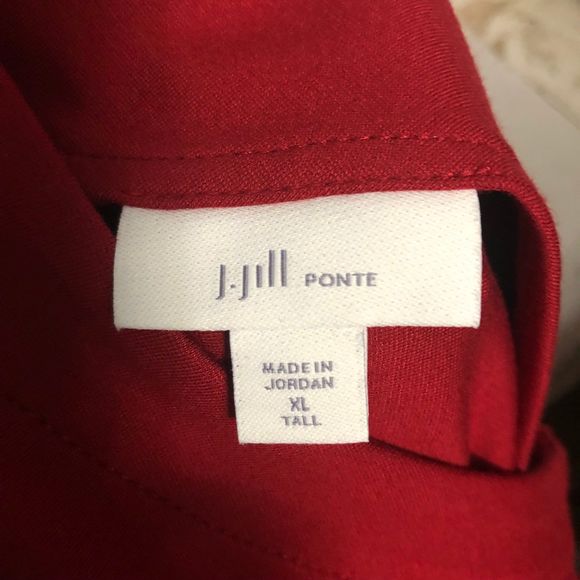NWT J.Jill Pointe XLT True Red Dress, Simple, Minimalist, Holiday, Christmas - Picture 8 of 8